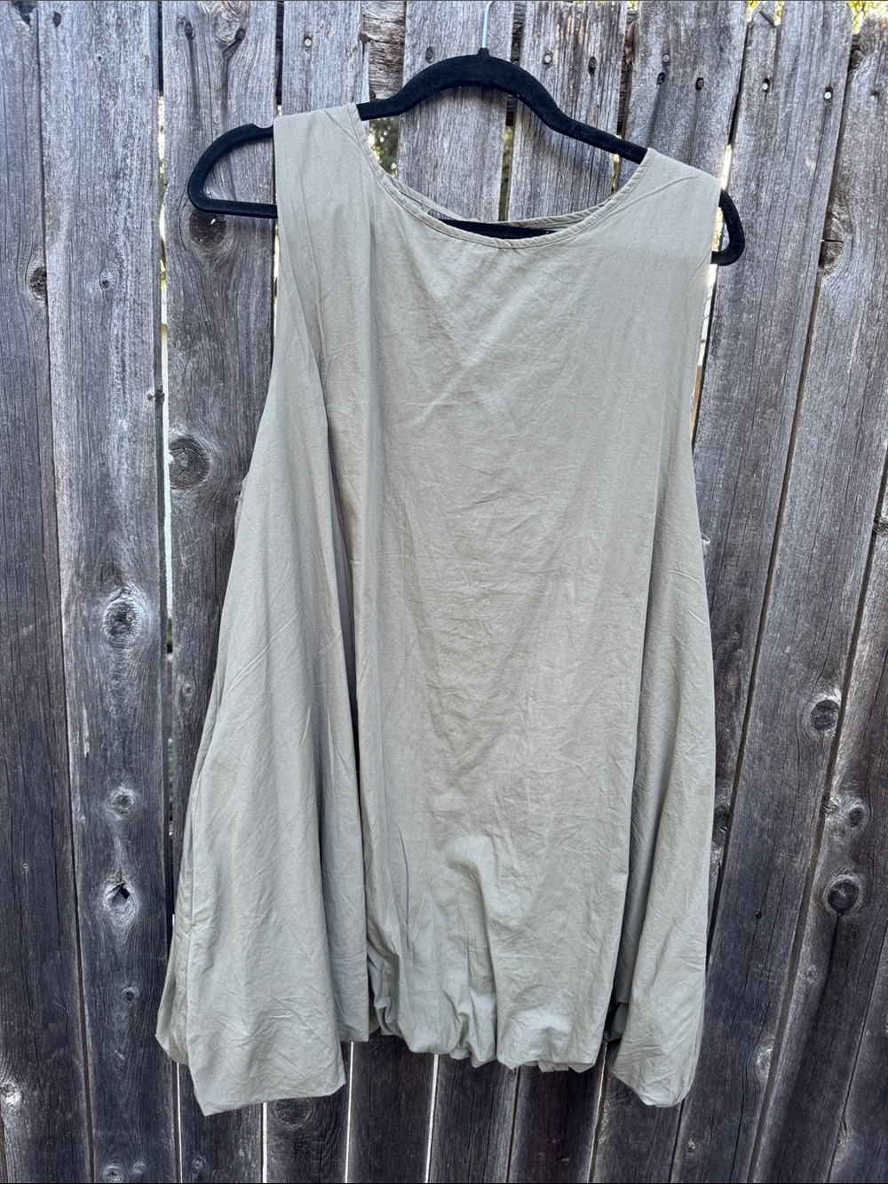 Free people Relaxed Sleeveless Balloon Hem dress - Olive Green